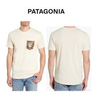Patagonia Defend Public Lands Organic Cotton Graphic Pocket Cream Men's T-Shirt